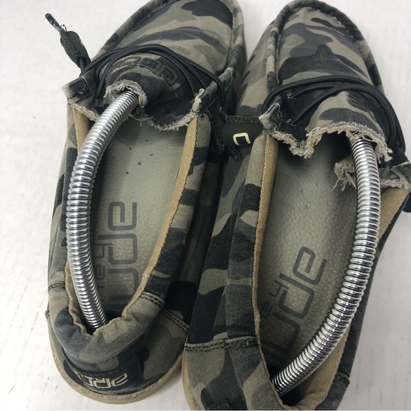 Hey Dude Loafers Mens Size 11 Wally Camouflage Camo Slip On Shoes - Picture 9 of 10
